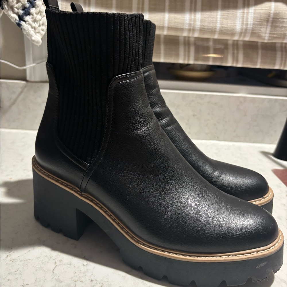 Black Leather Ankle Boots